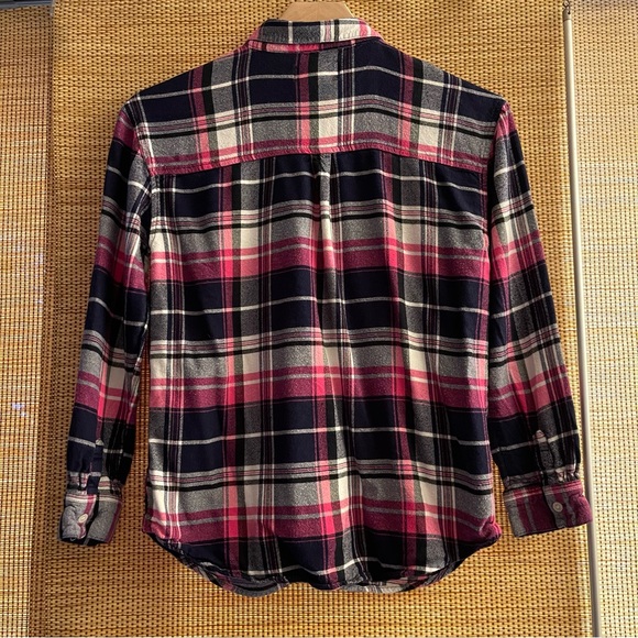 Old Navy Pink and Black Plaid Shirt - Picture 2 of 11
